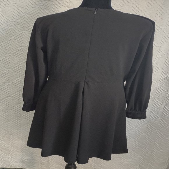 H&M Black Lace Detail A-Line Dress - Picture 2 of 10